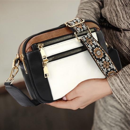 Women's Crossbody Bag Faux Leather Small Shoulder Bag with Adjustable Strap Crossbody Purse for Daily Travel Commute