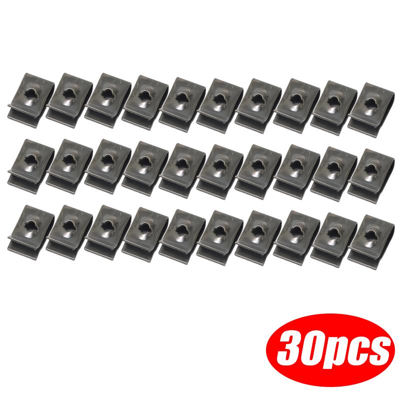 Metal U-Type Screw Fastener Clip Car Screw Base Anti-rust Clamp Fastener Bumper Fender Trim Panel Fastener Board Protection Clip