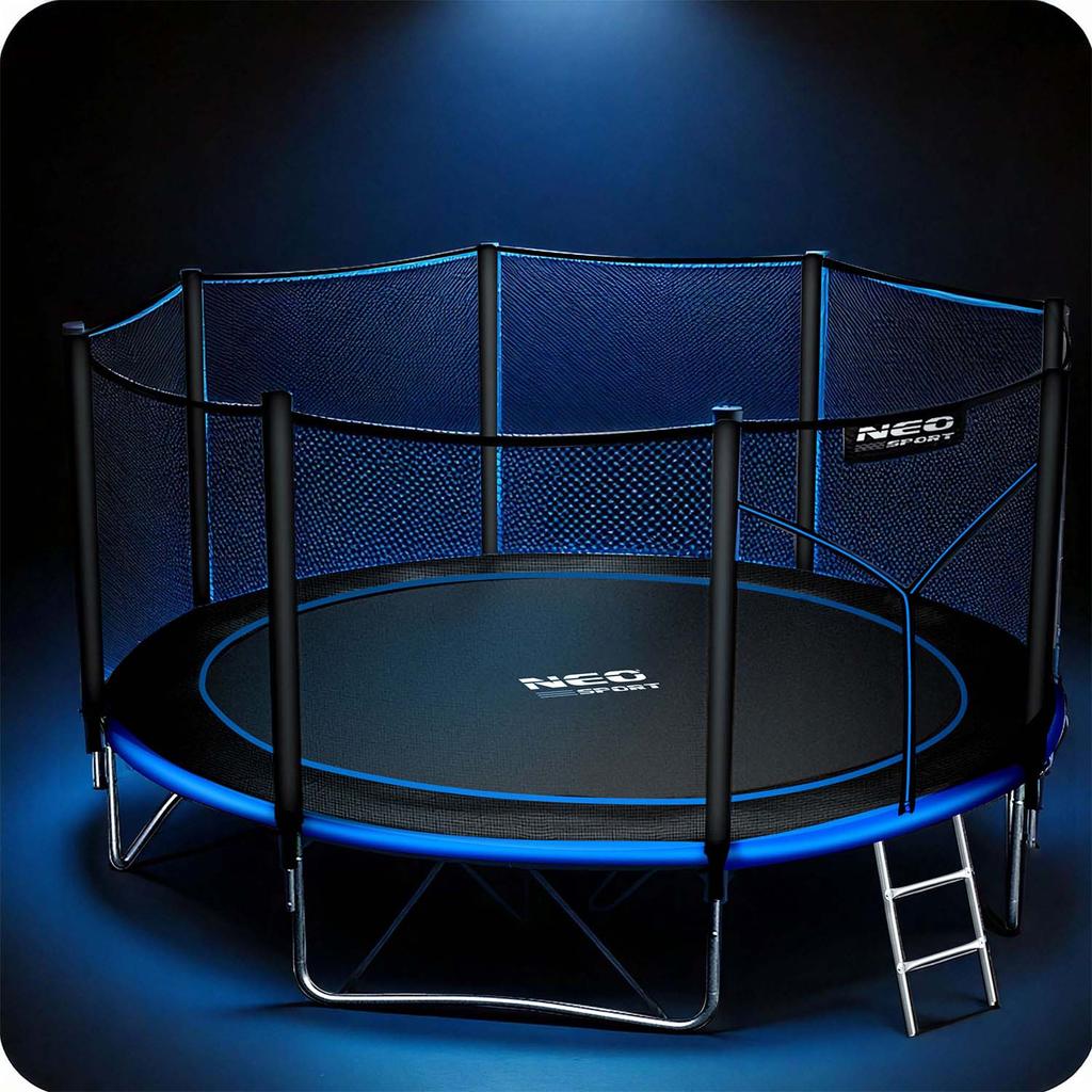 Neo-Sport Garden Trampoline 12Ft/ With External Net And Ladder