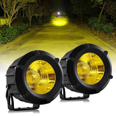 Moto Jaune Brouillard IP68 Travail Auxiliaire pour et Autres Lumières UNI-SHINE, LED, 30W, 3200K, 10 000LM, Compatible 12V/24V, Étanche, Lumière, Lumière,