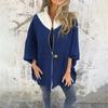 Damenmode Herbst und Winter Casual Loose Zip Stehkragen Jacke Mantel