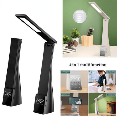 1 PC LED stolní lampa s Bluetooth reproduktorem Teplotní budík Stmívatelný dotykový skládací stolní lampa LXY