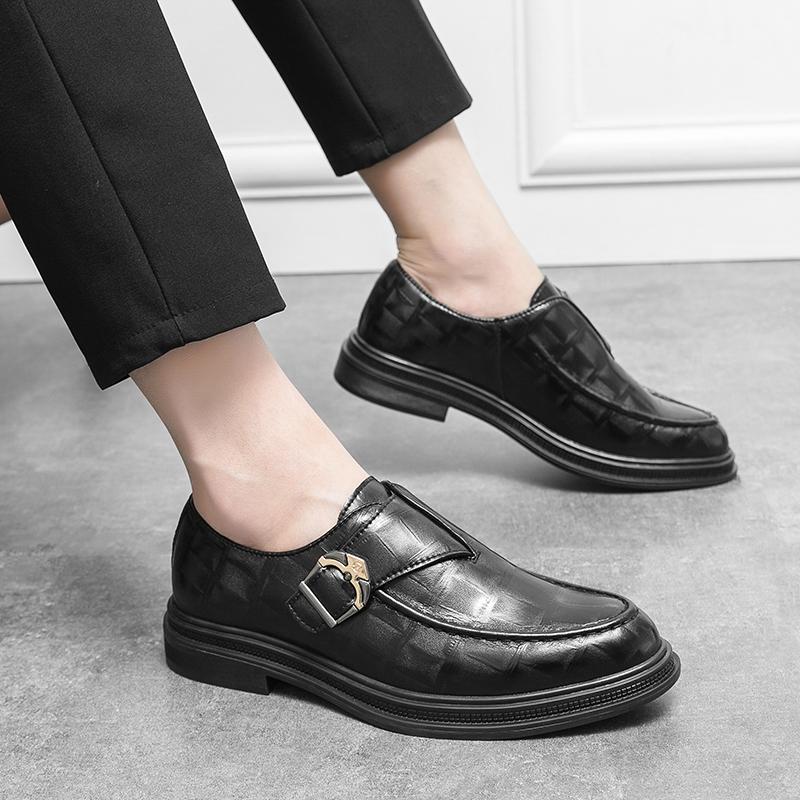 

Классические мужские туфли без застежек, кожаные туфли для банкета, свадьбы, деловые, повседневные, джентльменские, мужские, формальные туфли 6.5 чёрный