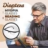 Double Vision Adjustable Reading Glasses Universal Focal Length Correction Myopia Presbyopia Eyewear -6D To +3D