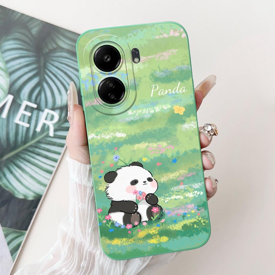 For Xiaomi Redmi 13C 4G Case Cute Cartoon Panda Capa Shockproof Silicone Phone Cover For Xiaomi Poco C65 Redmi13C 13 C 4G Bumper