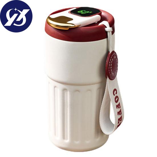 450ml protiskluzový šálek na kávu Inteligentní displej teploty Praktická přenosná termoláhev na pití