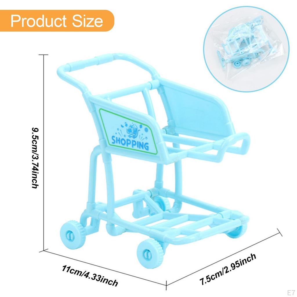 Cart Early Learing Multifunctional Pretend Play Supermarket Handcart Toy Trolley for Children Kids