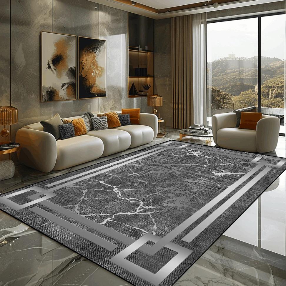 Złoty Marmur Dywan Luksusowa Dekoracja Sypialni Dywany Wielkopowierzchniowe Dywaniki Boczne do Sofy do Salonu Miękka Antypoślizgowa Mata Podłogowa do Salonu