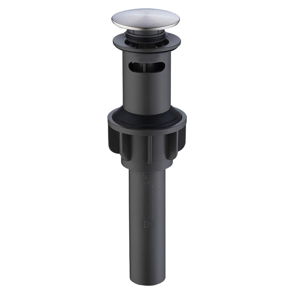 Bathroom Sink Drain Stopper Pop-up Sink Drain With Overflow Thickened ABS Bathroom Sink Drain Assembly Anti-Clogging Strainer серый