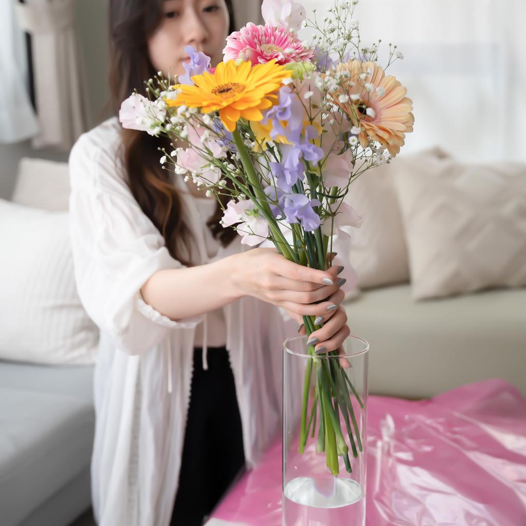 Splenno Large Glass Vase, Transparent, Large Glass Flower Vase, Cylinder, 30cm, Stylish (12x30cm)