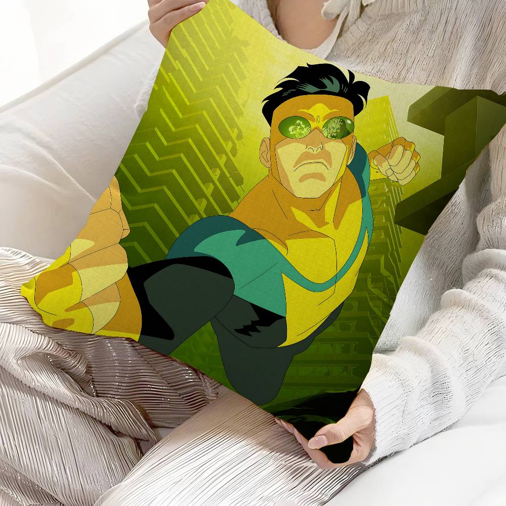 Animation I-Invincible Cushion Cover Car Throw Pillow Case For Sofa Car Christmas Gift 40X40Cm 45X45Cm