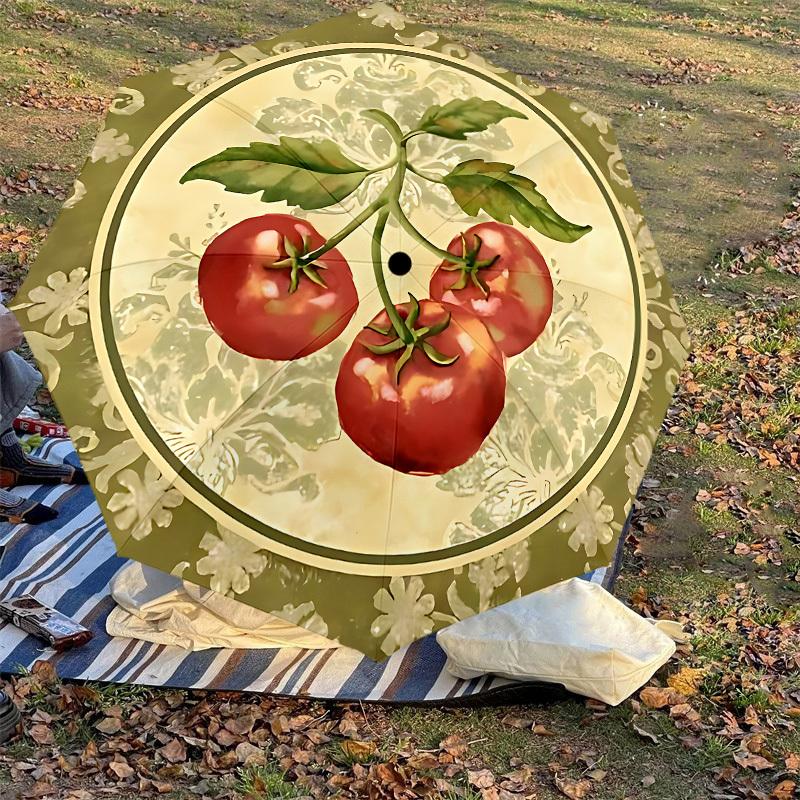 1PC Tomato Plant Umbrella-8-Rib Reinforced, Automatic Open, Lightweight & Durable, Cute Fashion Accessory for Outdoor-P86