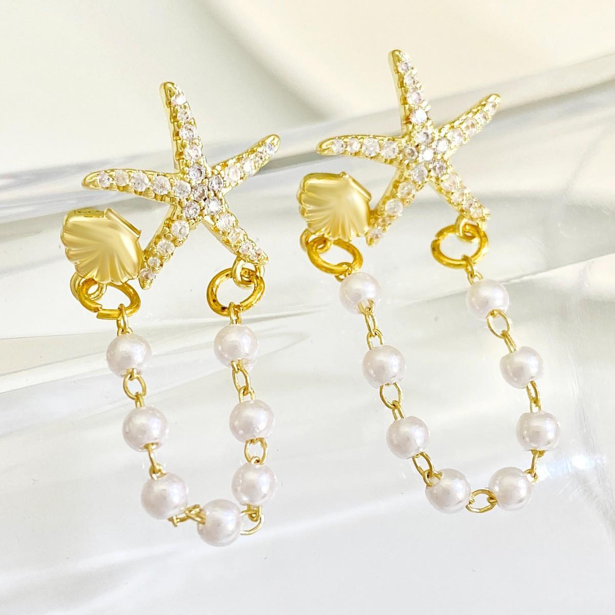 Модные Женские Серьги в Ретро-Пляжном Стиле 1 pair золотой