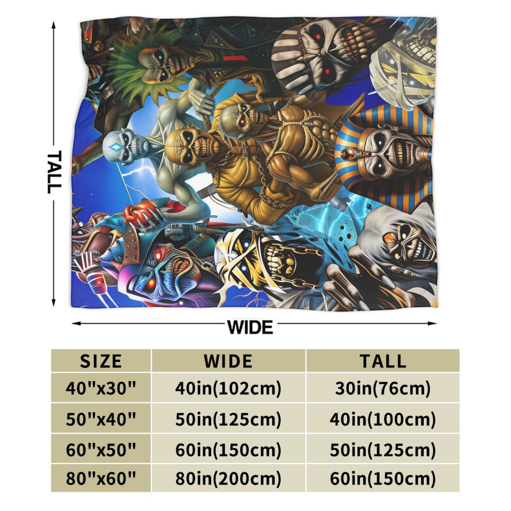 Band I-Iron M-Maidens Tour 2025  Blanket  Travel Flannel Throw Blanket For Living Room Warm Soft Quality Bedspread Gift Idea
