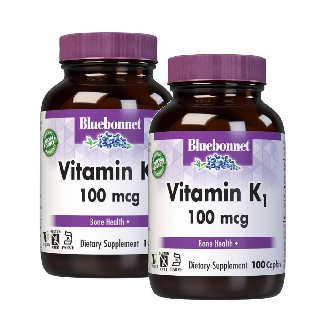 Bluebonnet Vitamin K1 100 Tablets 2 Bottles 2 pcs