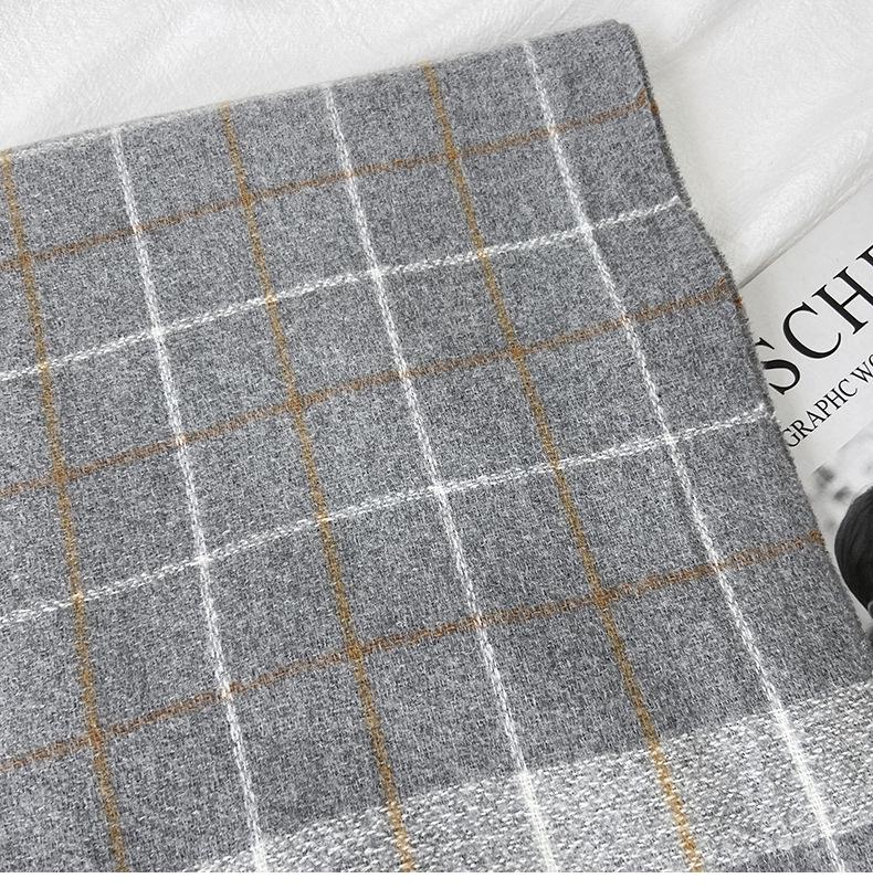 Klassischer Damen-Schal mit Karomuster - Imitation Kaschmir, Doppelt verwendbarer Nackenwärmer, Herbst/Winter 2023 Schal