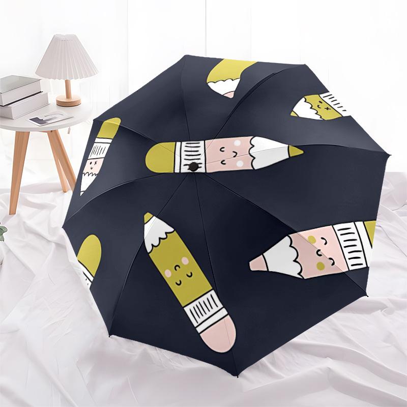 1pc Pencil Circle Open/Close Folding Umbrella, All- Portable Umbrella for & Men, Stylish Accessory (Holiday Gift) 8-Rib yy251213139