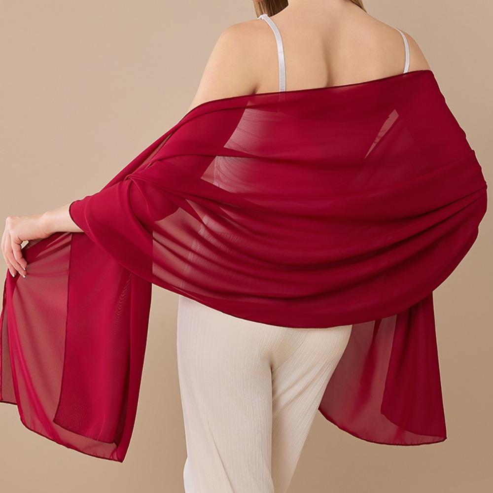 Elegantes Chiffon Chiffon Schal Langes Leichtes Gewebe Brautjungfern Schal Abend Schal Brautparty
