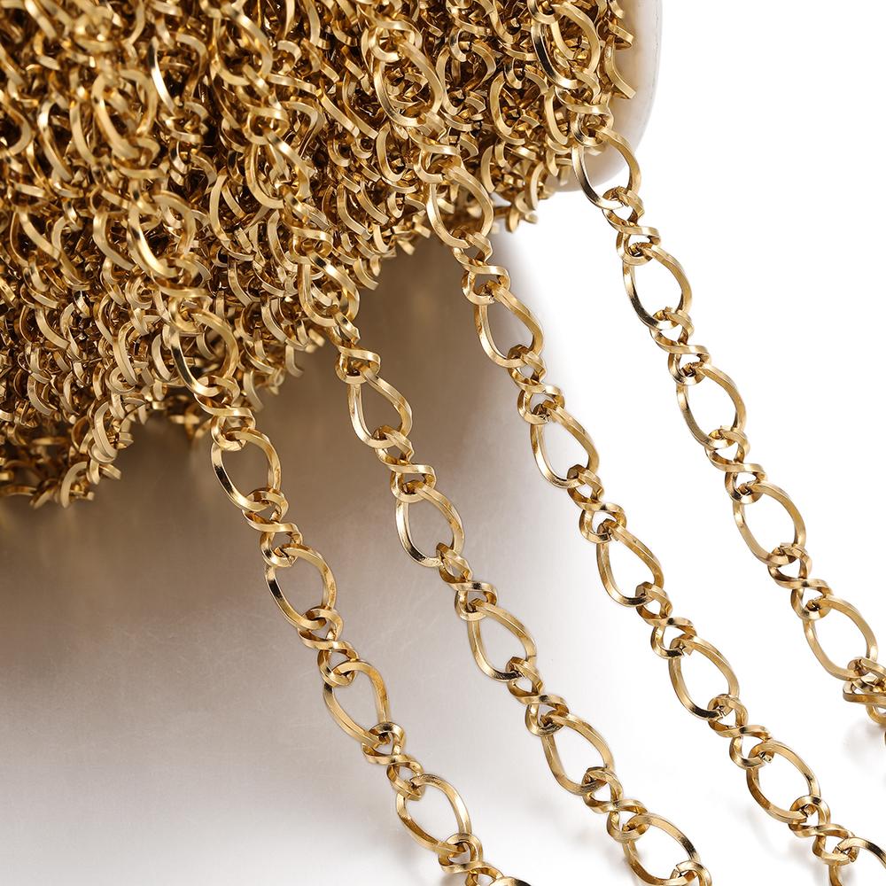 1Meter Stainless Steel Embossed Thick Cable Chain for DIY Men Jewelry Making Supplies Necklace Bracelet Chains Findings