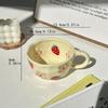 Korean Style Fruit & Flower Ceramic Mug