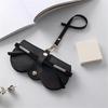 1pc Lychee Embossed Glasses Cover, Cute PU Leather Sunglasses Reading Glasses Bag Case Portable Travel Accessory