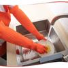 Waterproof Warm Household Dishwashing Dust Glove Long Rubber Gloves Kitchen Tool
