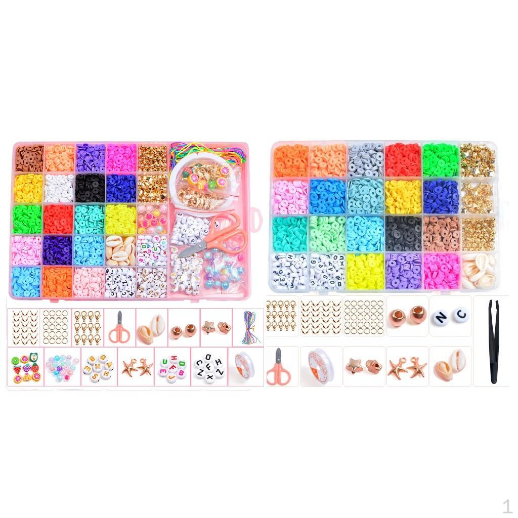 

Набор из 2 глиняных браслетов, подвесок для ожерелья, шармов