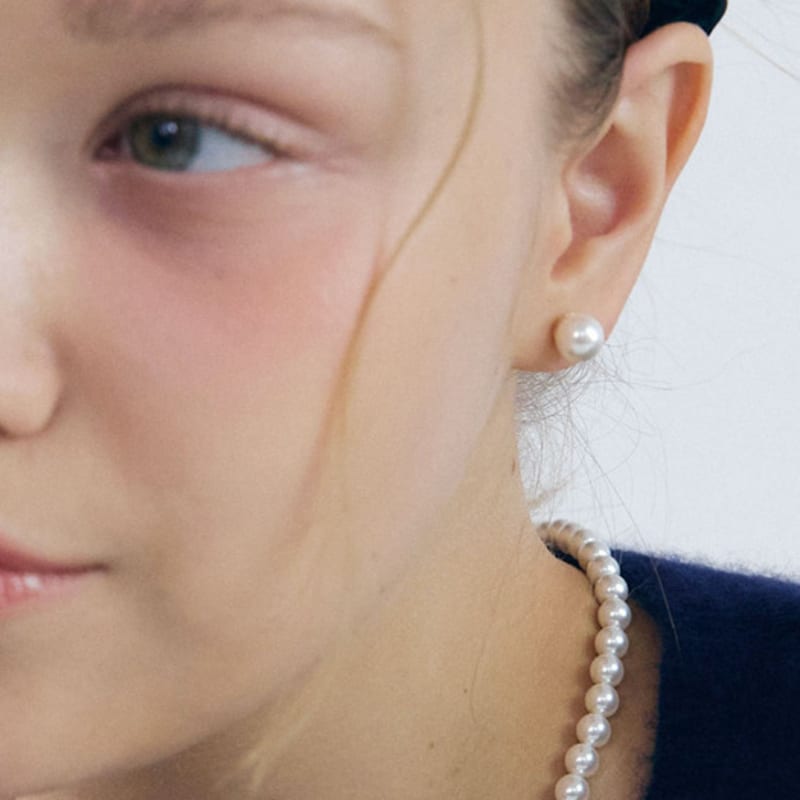 NUOY (14K Gold Filled) Austrian White Pearl Earrings