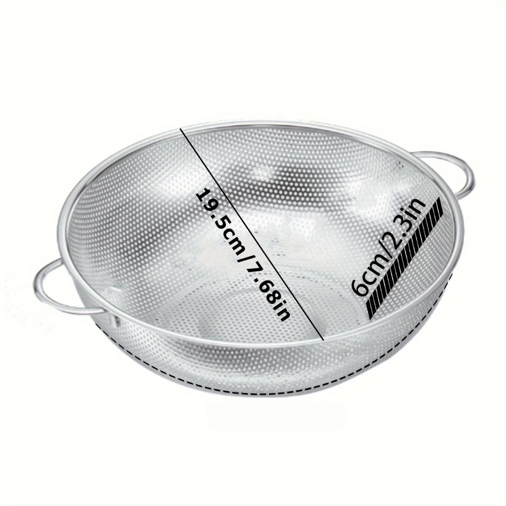 Stainless Steel Kitchen Draining Basket - Perfect for Fruits & Vegetables, Essential Cooking Accessory