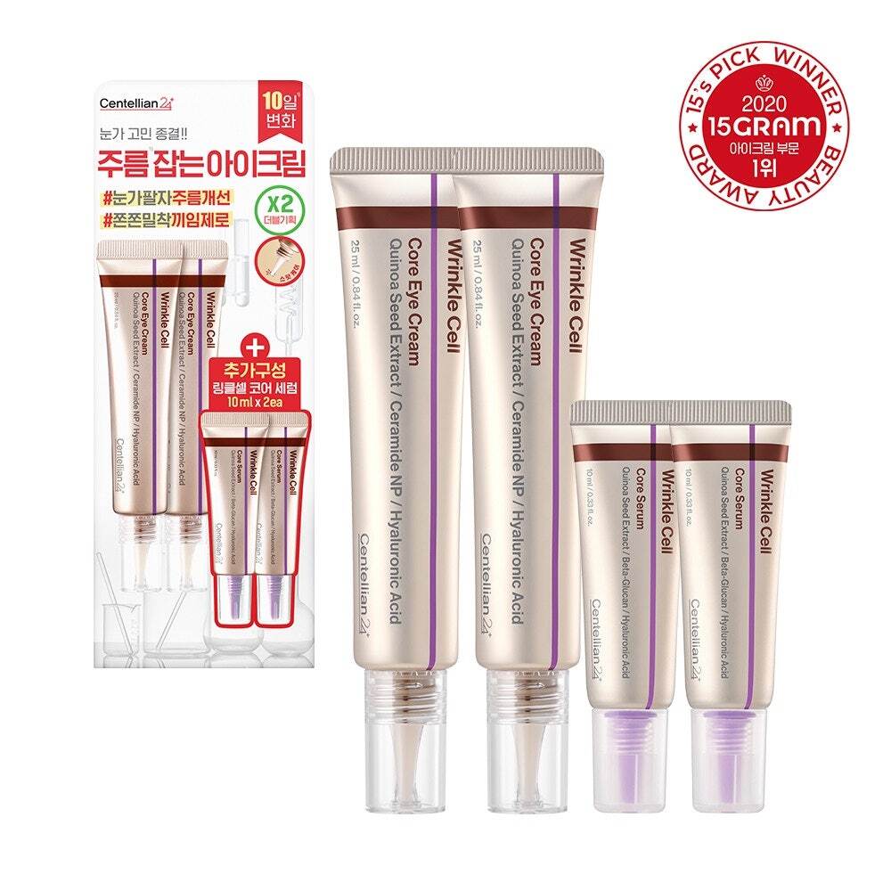 Centellian24 Wrinkle Cell Core Eye Cream Double Package  10ml X 2ea Free Serum