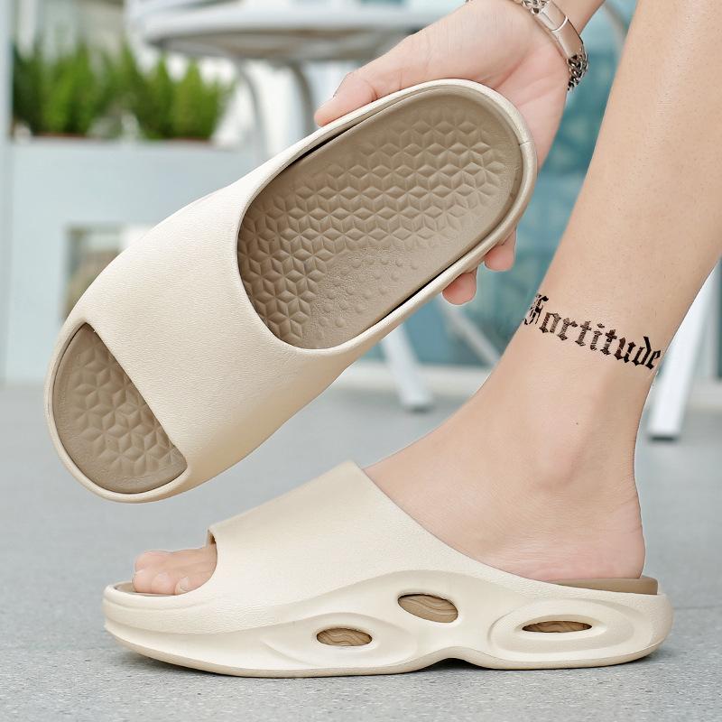 Step On Shit Slippers Fashionable Versatile Personality Thick Indoor Bathroom Non-slip Soft Bottom Comfortable Couple One-word Drag Tide Drag