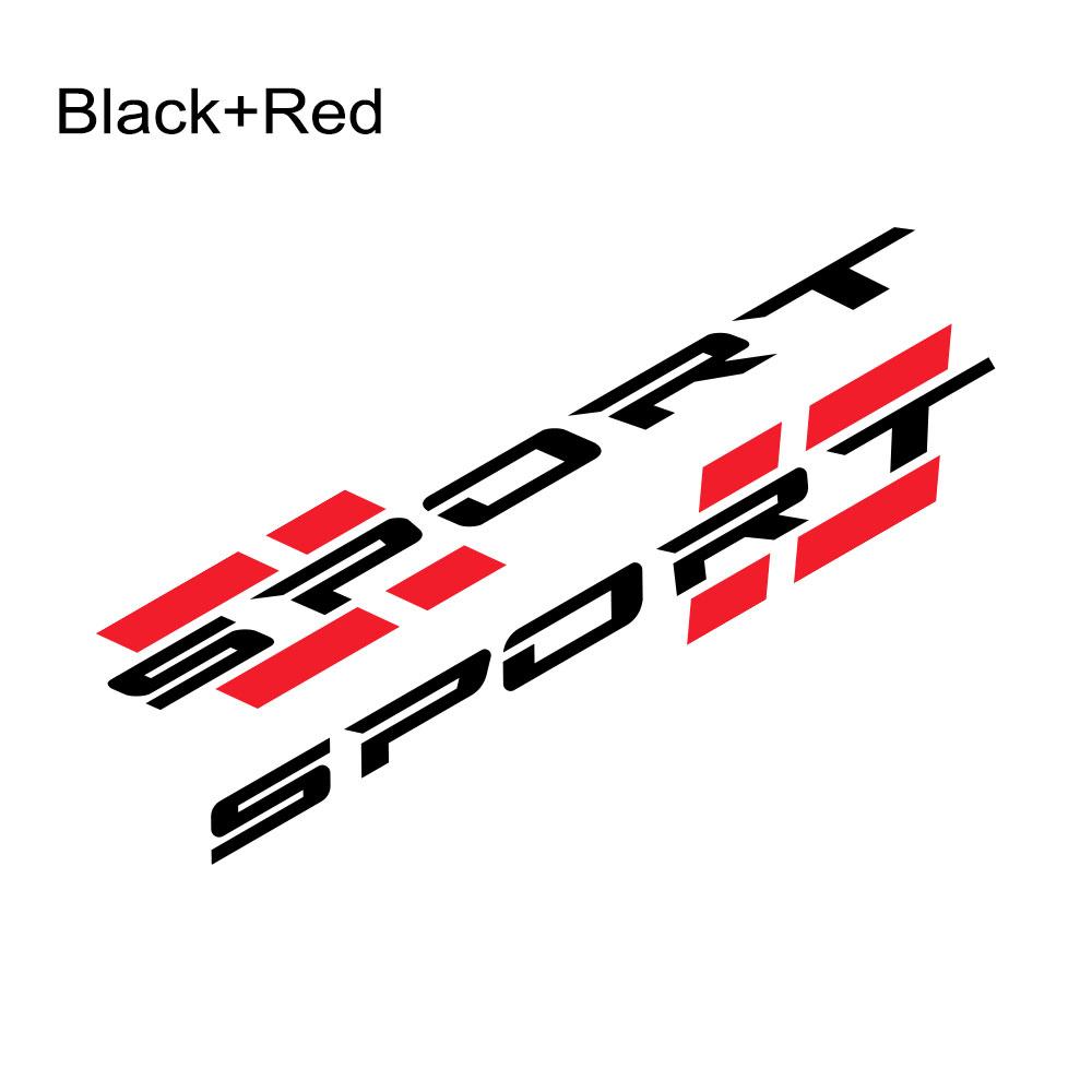 2PCS Car Body Side Skirts Sport Letters Stickers Vinyl Film Decals PVC Self-adhesive Car Body Exterior Decoration Accessories