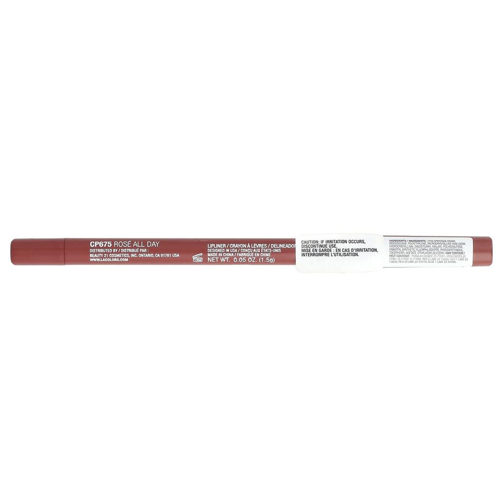 L.A. Colors, Gel Reliner, CP675 Rose All Day, 1.5 G (0.05 Oz)