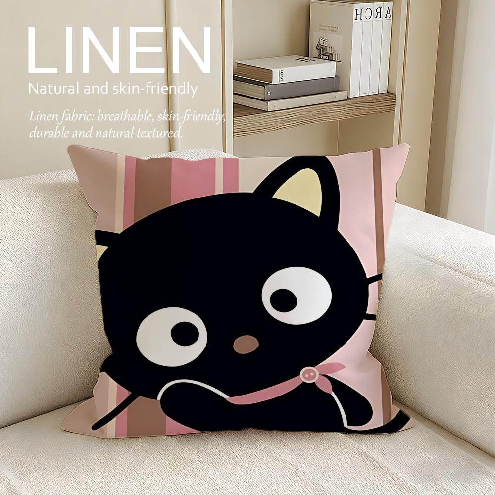 Cute Chokotto Neko Cushion Cover Pillowcase Set Pcs x x Breathable Washable Sofa Cushion Cover