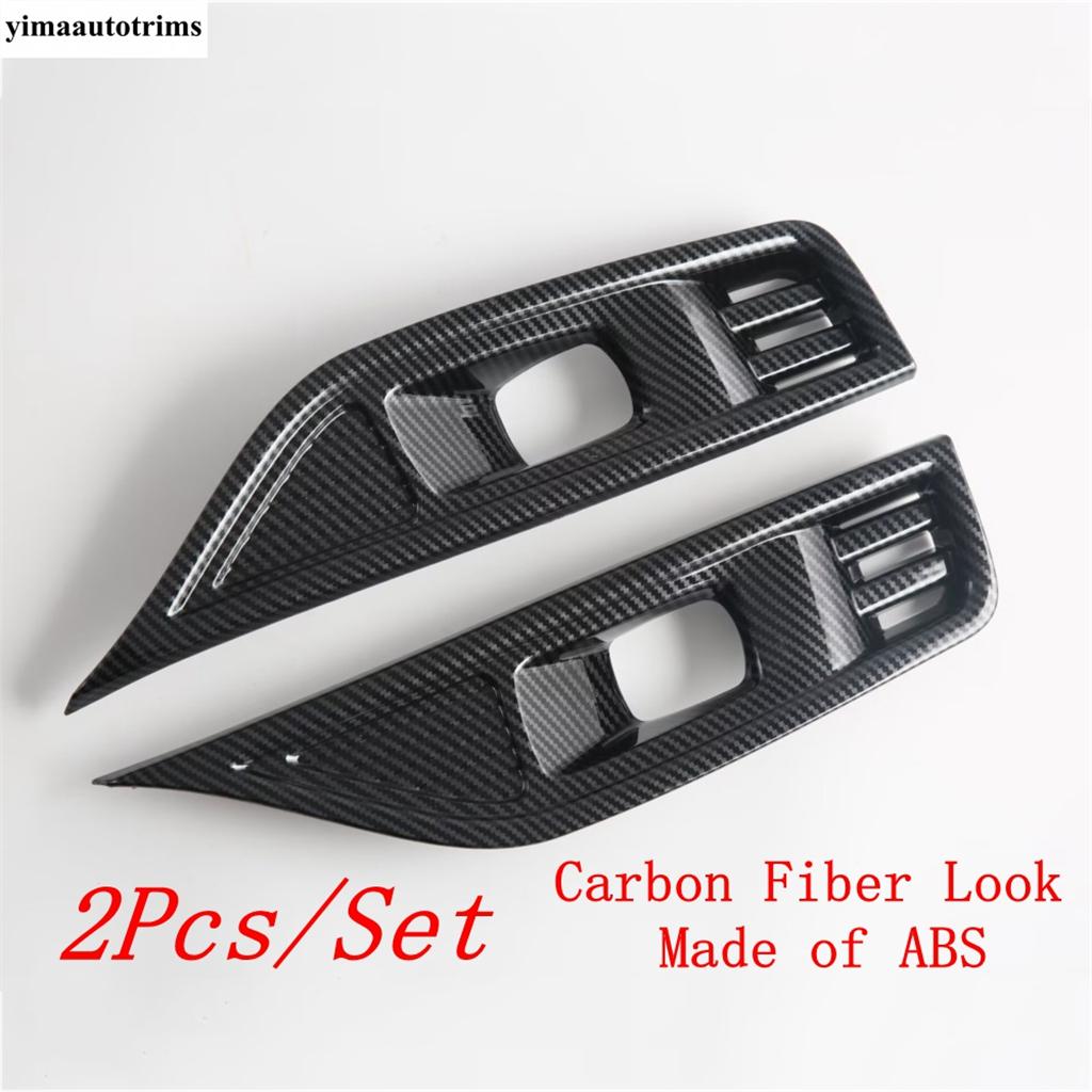 Rearview Mirror / Front Fog Light Lamp / Fuel Oil Tank Cap Cover Trim For BYD SHARK 2024 2025 Black / Carbon Fiber Accessories