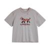 Chuyu Women's Cotton T-Shirt with Dog & Letter Print