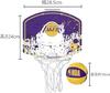 Wilson NBA Team Mini Hoop Los Angeles Lakers Basketball Hoop (WTBA1302LAL) - Unisex Adult - Board Width: 28.5cm x Height: 24cm / Ball Diameter: Approx