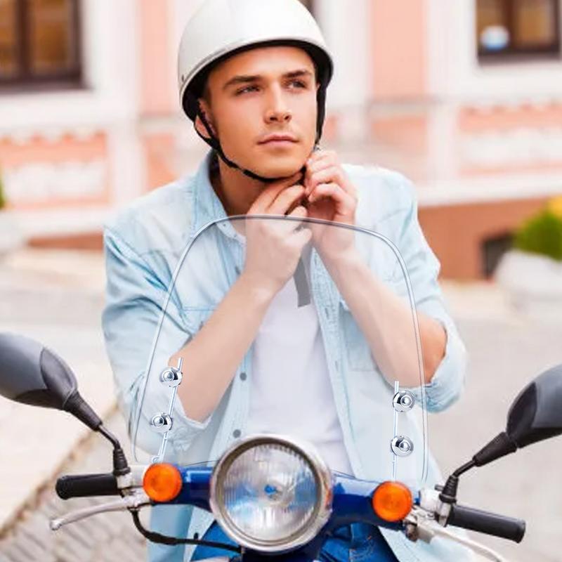 Motorcycle Windshield Large Windscreen Adjustable Motorbike Windscreen Wind Deflector Motorcycle Parts Suitable For All