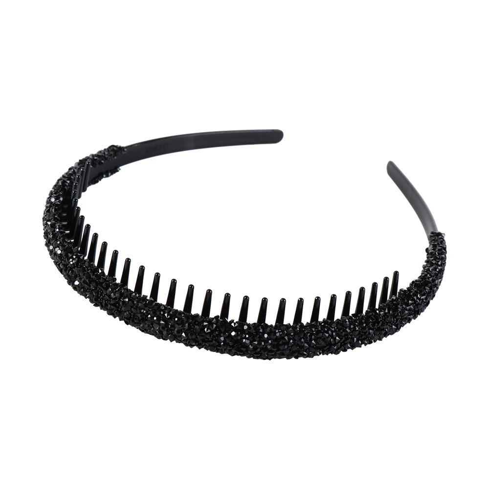 Vintage Plastic Rhinestone Headband with Toothed Make Up Hairband Face Wash Korean Style Diamond Hair Hoop Male
