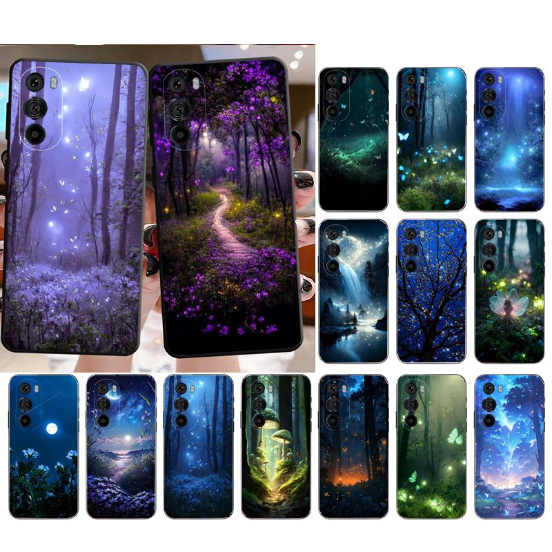 Phone Case For Motorola Edge 50 40 Pro 60 50 40 30 Ultra Neo Fusion Moto G85 G72 G53 G54 G84 G13 G32 Night Butterfly tree