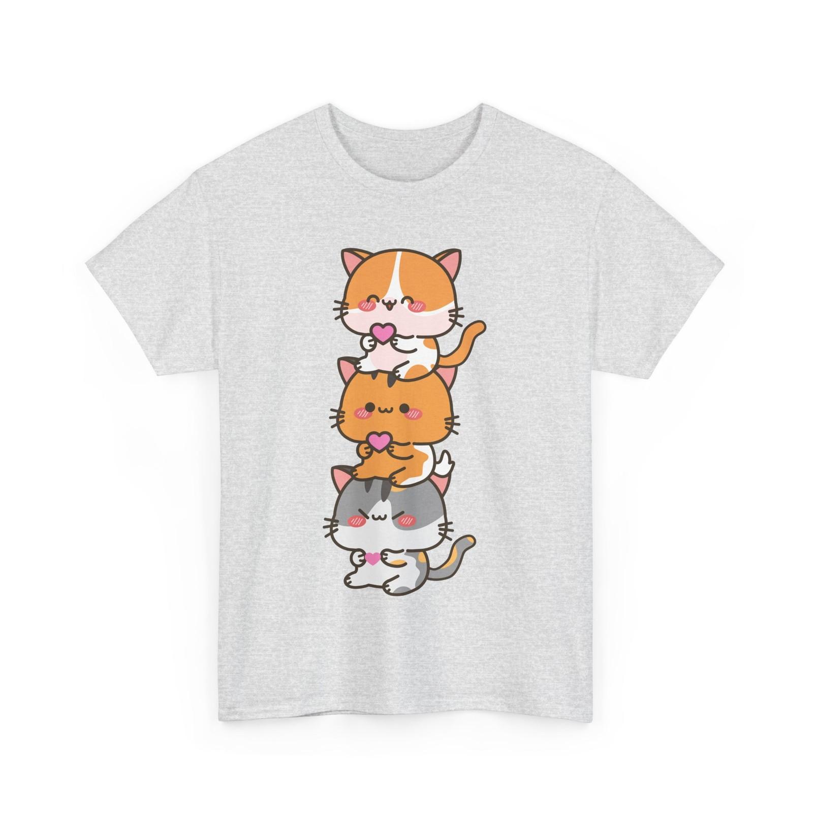 Kawaii Cat Kitty Lovers Kitten Anime Cats Lovers Funny Men Shirt L