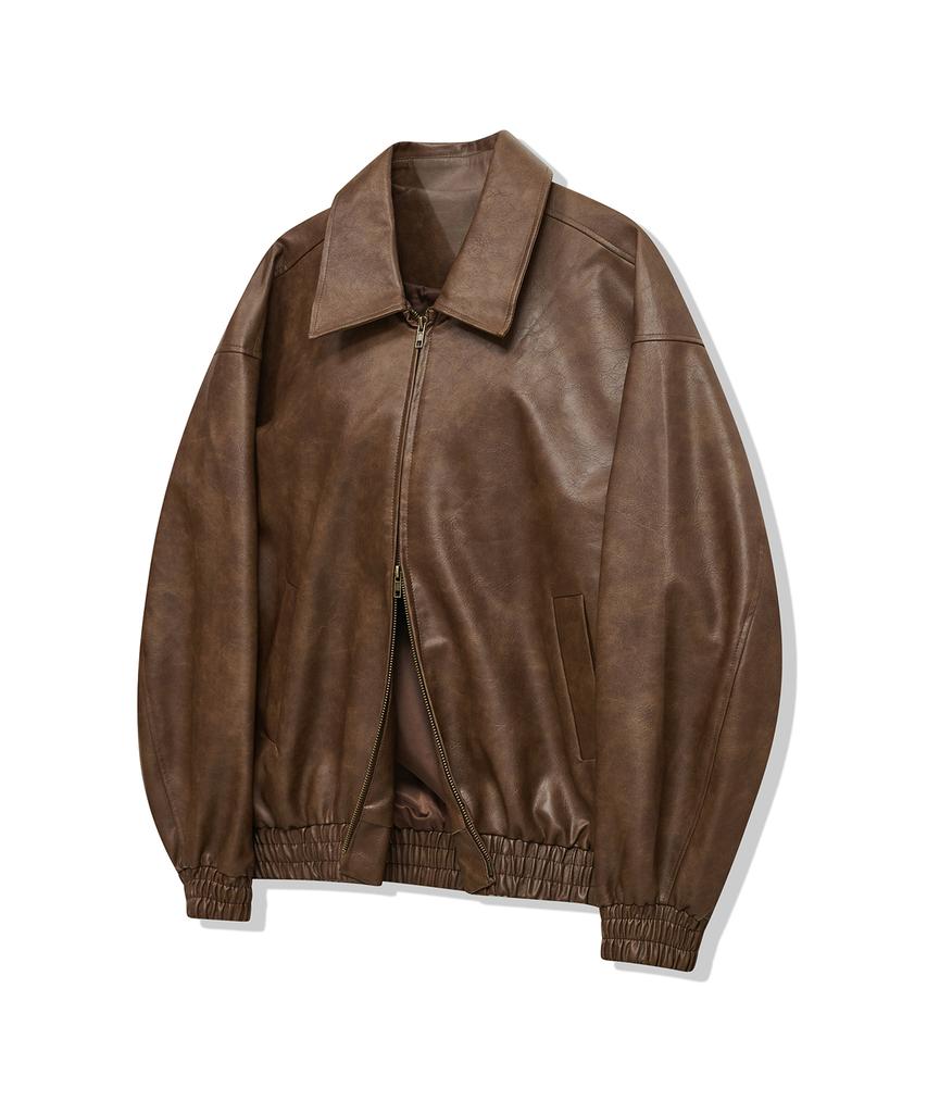 Standarderror 87-Stan009 [Vernieuwing] Standaard Blouson Leren Jas 5 Kleuren