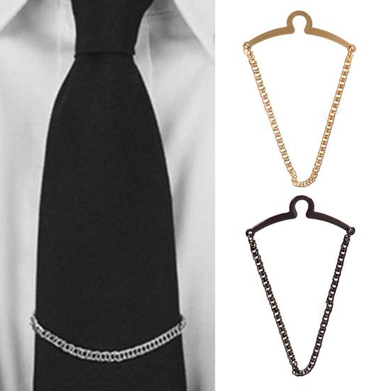 Tie Pin All Match Anti-rust Prevent Sagging Polished Non-oxidizing Fixing Tightly Men Tie Chain Tack Clip Locking Pin Dress Accessories