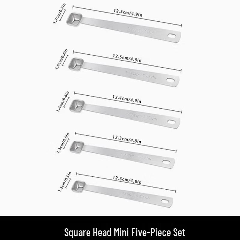 Stainless Steel Mini Measuring Spoon Set, 5-Piece