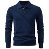 Winter Mens Polo Sweater Business Casual Knit Top European Size Middle Aged