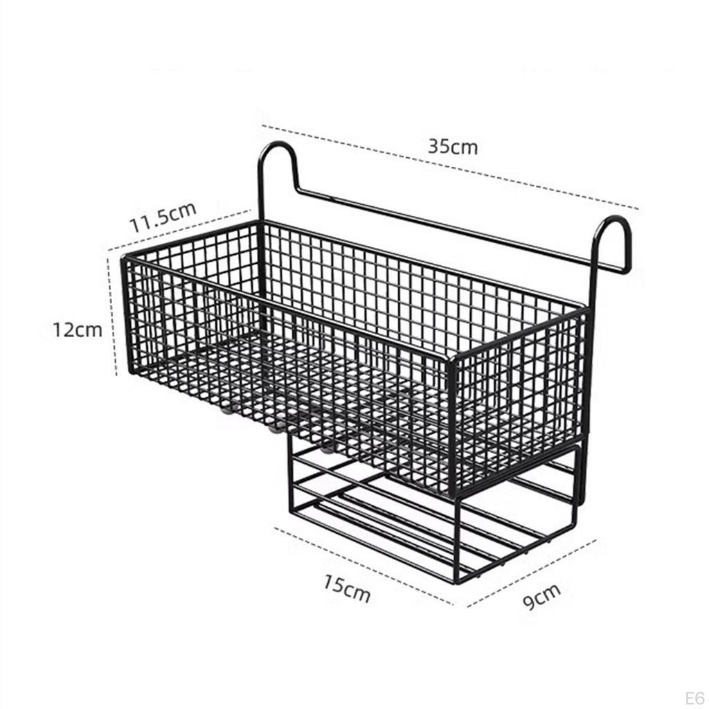 Desk Hanging Basket for Easy Organization, Wire Mesh Storage Solution