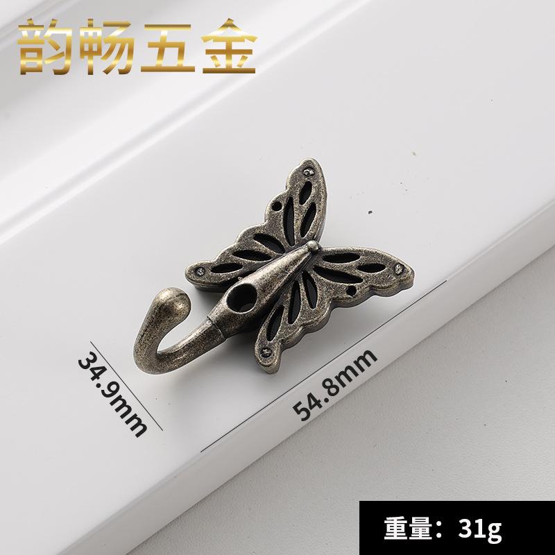 2 PCs Black/White/Bronze Color Butterfly Shaped Wall Hooks Wall Mounted Hanger for Coat Cloths Hat Towel Household Items