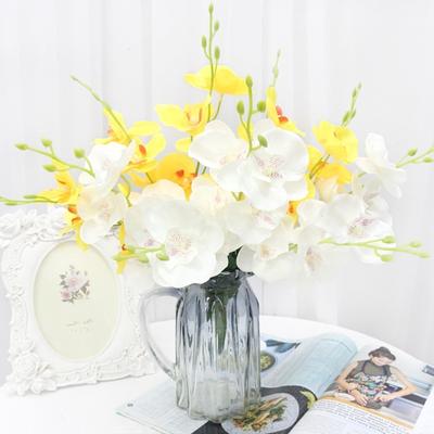 Artificial Phalaenopsis Artificial Flowers Simulation Silk Orchid Fake Flowers Wedding Decorations Home Office Desktop Decor