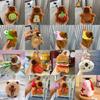 Keychain Plush Capybara Character Keyring Sparkling Children Animal Gift Doll
