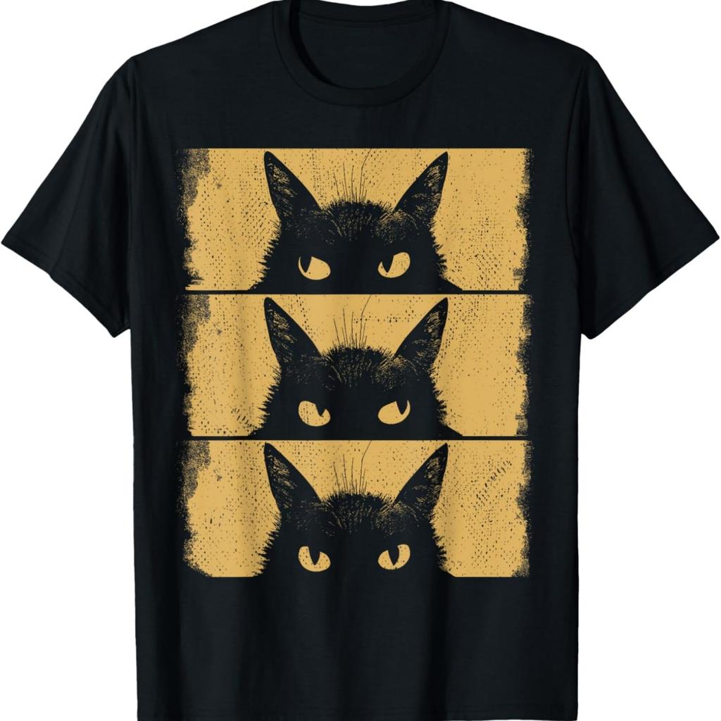 Cat Lover, Grumpy Black Kitten, Cat Mom, Cat Dad T-Shirt for Men Women Girls Kids(5)